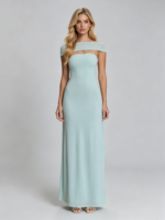 Mint Green Bodycon Evening Dress with Slit